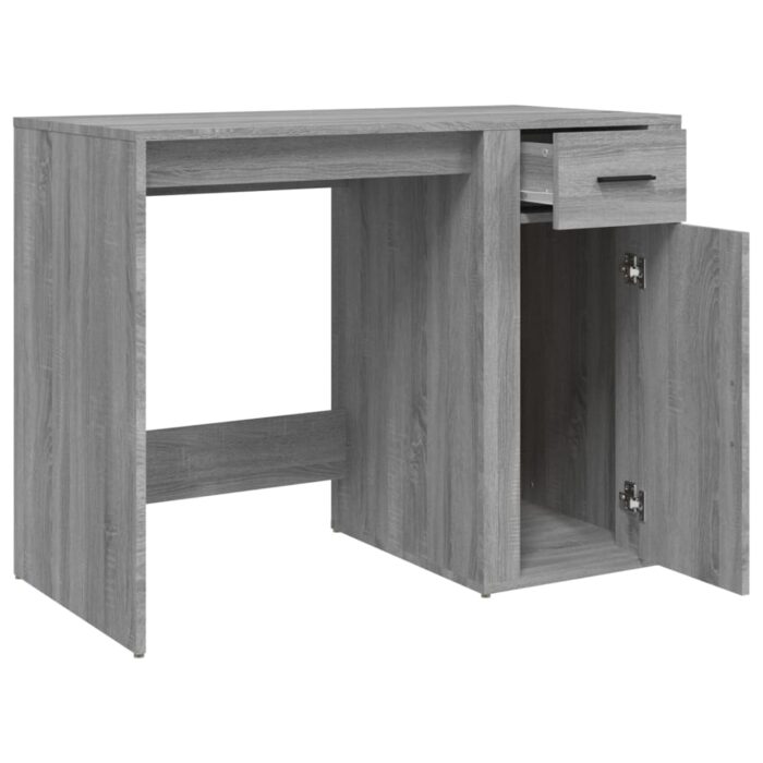 Bureau Sonoma gris 100x49x75 cm Bois d'ingénierie – Image 5