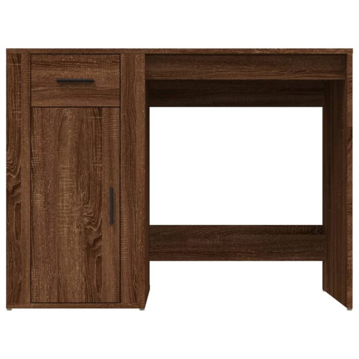 Bureau Chêne marron 100x49x75 cm Bois d'ingénierie – Image 4