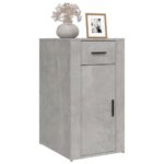 Armoire de bureau Gris béton 40x49x75 cm Bois d'ingénierie – Image 2