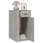 Armoire de bureau Gris béton 40x49x75 cm Bois d'ingénierie – Image 3