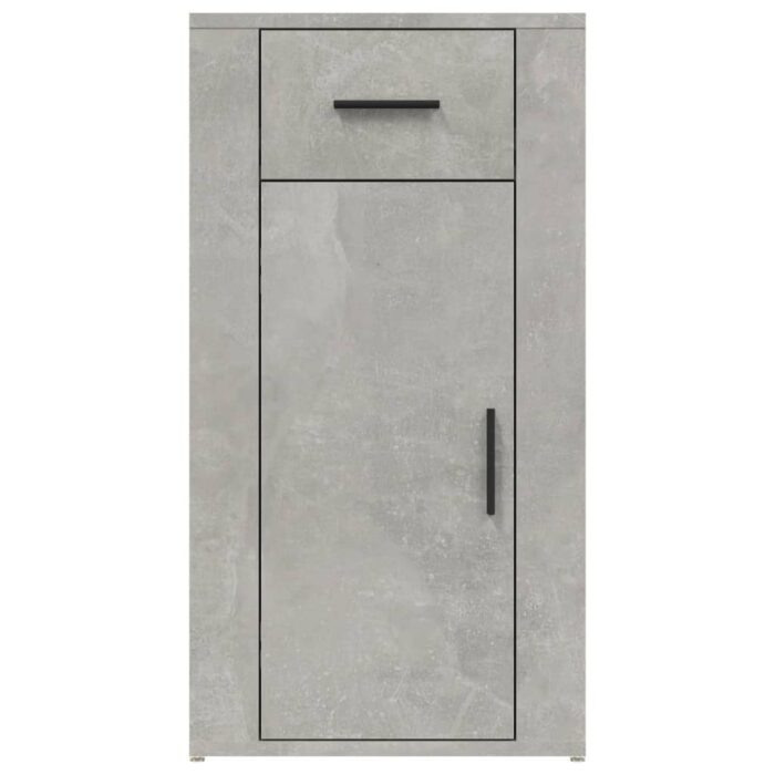 Armoire de bureau Gris béton 40x49x75 cm Bois d'ingénierie – Image 4