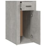 Armoire de bureau Gris béton 40x49x75 cm Bois d'ingénierie – Image 5