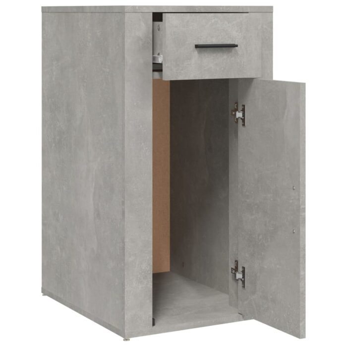 Armoire de bureau Gris béton 40x49x75 cm Bois d'ingénierie – Image 5