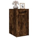 Armoire de bureau Chêne fumé 40x49x75 cm Bois d'ingénierie – Image 2