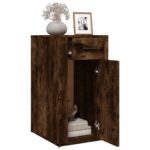 Armoire de bureau Chêne fumé 40x49x75 cm Bois d'ingénierie – Image 3