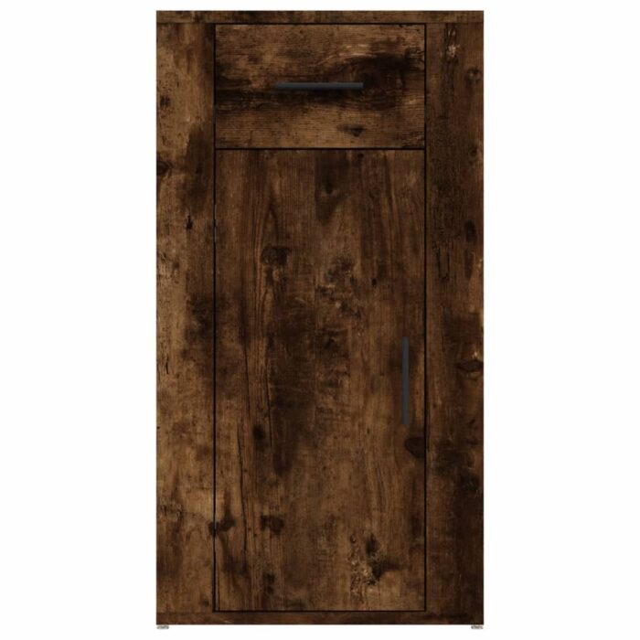 Armoire de bureau Chêne fumé 40x49x75 cm Bois d'ingénierie – Image 4