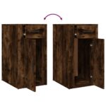 Armoire de bureau Chêne fumé 40x49x75 cm Bois d'ingénierie – Image 7