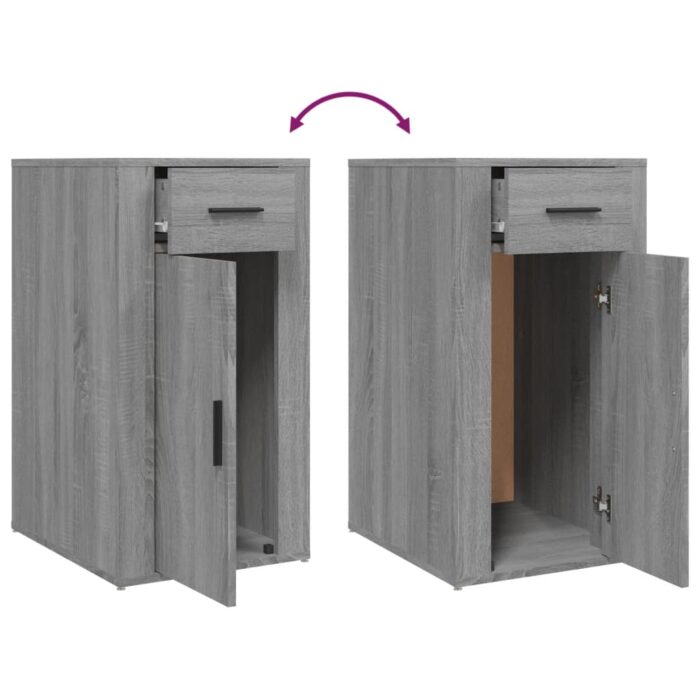 Armoire de bureau Sonoma gris 40x49x75 cm Bois d'ingénierie – Image 7