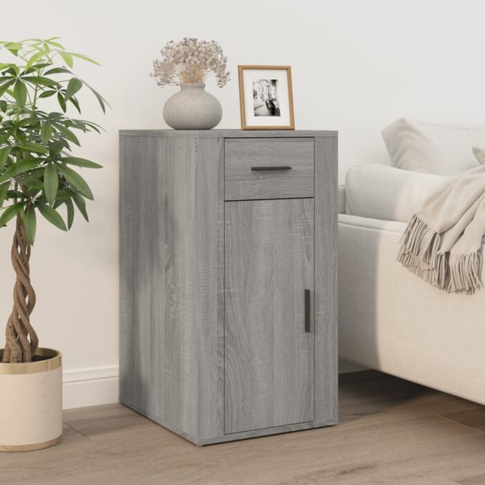 Armoire de bureau Sonoma gris 40x49x75 cm Bois d'ingénierie – Image 1
