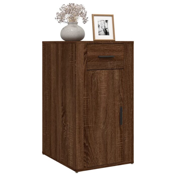 Armoire de bureau Chêne marron 40x49x75 cm Bois d'ingénierie – Image 2
