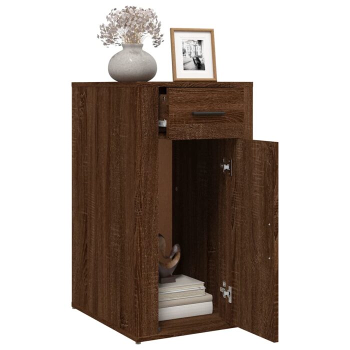 Armoire de bureau Chêne marron 40x49x75 cm Bois d'ingénierie – Image 3