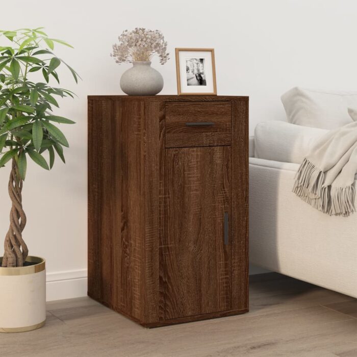 Armoire de bureau Chêne marron 40x49x75 cm Bois d'ingénierie – Image 1