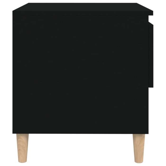 Tables de chevet 2 pcs Noir 50x46x50 cm Bois d’ingénierie – Image 4