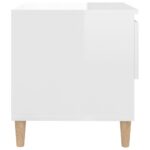 Tables de chevet 2 pcs Blanc brillant 50x46x50 cm – Image 4