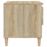 Tables de chevet 2pcs Chêne sonoma 50x46x50cm Bois d’ingénierie – Image 4