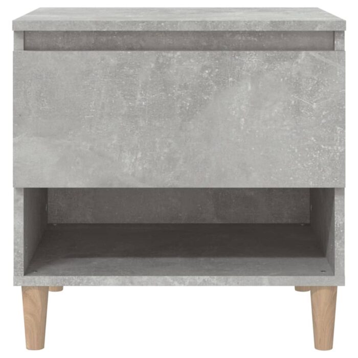 Tables de chevet 2 pcs Gris béton 50x46x50 cm Bois d’ingénierie – Image 3
