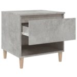 Tables de chevet 2 pcs Gris béton 50x46x50 cm Bois d’ingénierie – Image 5