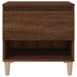 Table de chevet Chêne brun 50x46x50 cm Bois d'ingénierie – Image 3