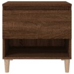 Tables de chevet 2 pcs Chêne brun 50x46x50 cm Bois d’ingénierie – Image 3