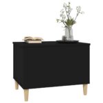 Table basse Noir 60x44,5x45 cm Bois d'ingénierie – Image 2