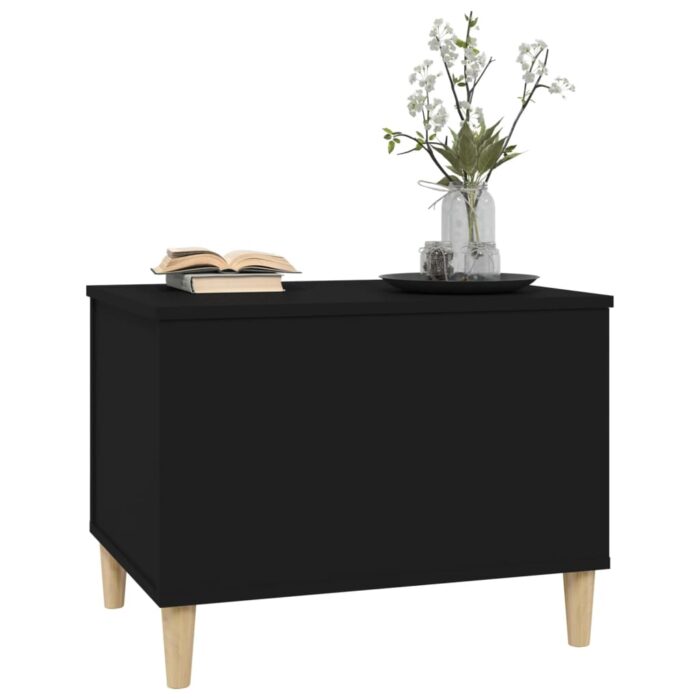 Table basse Noir 60x44,5x45 cm Bois d'ingénierie – Image 2