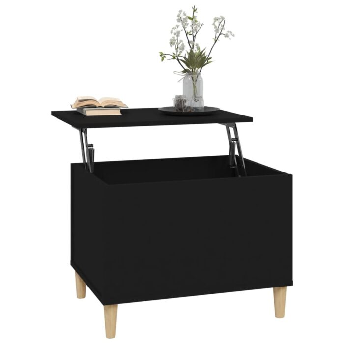 Table basse Noir 60x44,5x45 cm Bois d'ingénierie – Image 3
