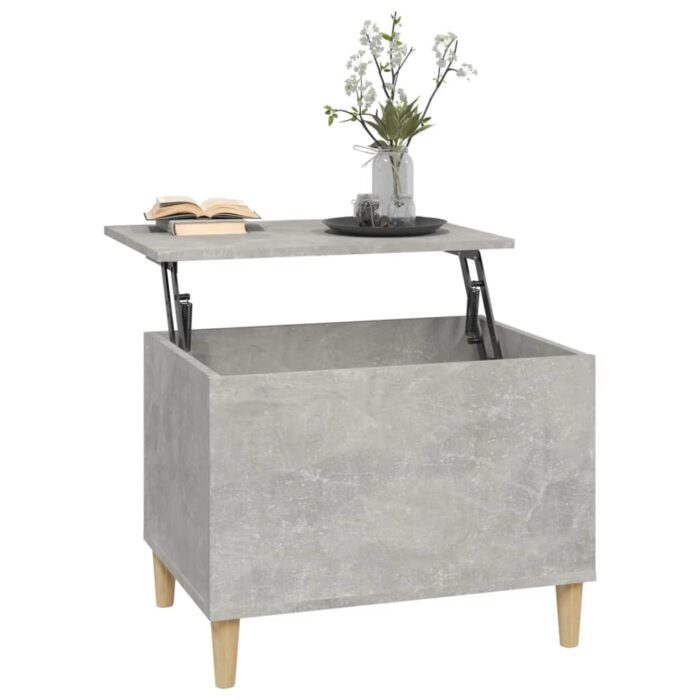 Table basse Gris béton 60x44,5x45 cm Bois d'ingénierie – Image 3