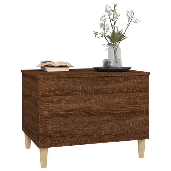 Table basse Chêne marron 60x44,5x45 cm Bois d'ingénierie – Image 2