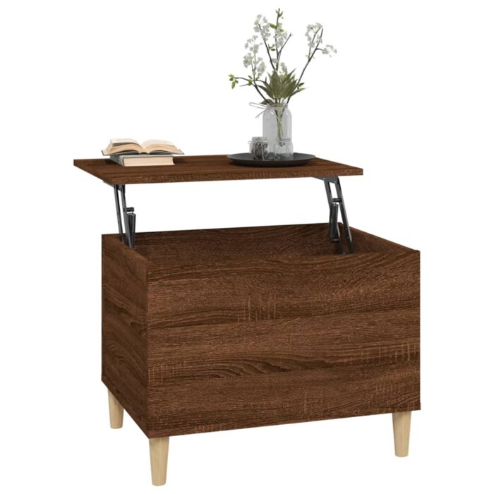 Table basse Chêne marron 60x44,5x45 cm Bois d'ingénierie – Image 3