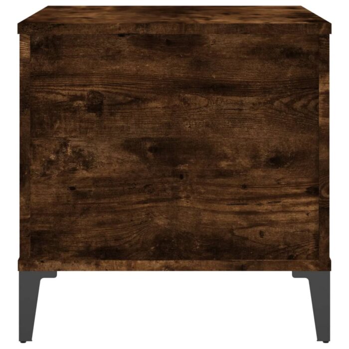 Table basse Chêne fumé 60x44,5x45 cm Bois d'ingénierie – Image 6
