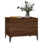 Table basse Chêne marron 60x44,5x45 cm Bois d'ingénierie – Image 2