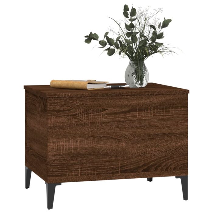 Table basse Chêne marron 60x44,5x45 cm Bois d'ingénierie – Image 2