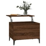 Table basse Chêne marron 60x44,5x45 cm Bois d'ingénierie – Image 3