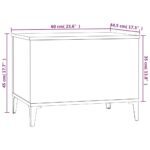 Table basse Chêne marron 60x44,5x45 cm Bois d'ingénierie – Image 8