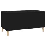 Table basse Noir 90x44,5x45 cm Bois d'ingénierie – Image 4