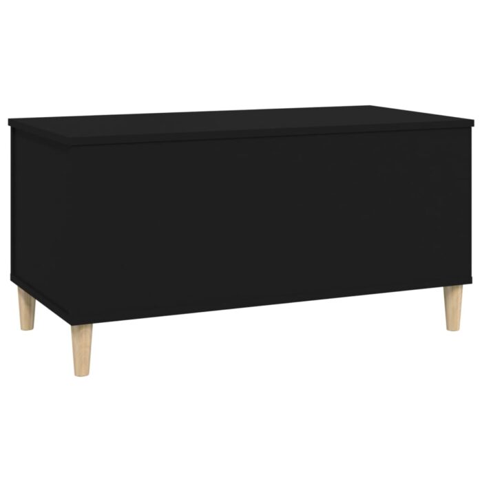 Table basse Noir 90x44,5x45 cm Bois d'ingénierie – Image 4