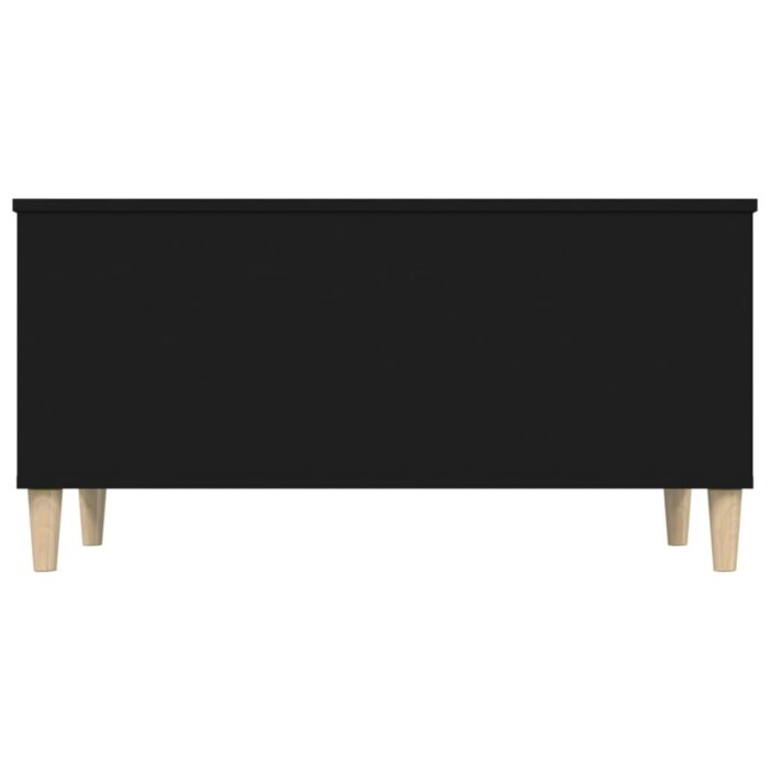 Table basse Noir 90x44,5x45 cm Bois d'ingénierie – Image 5