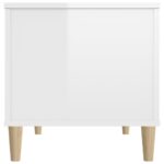 Table basse Blanc brillant 90x44,5x45 cm Bois d'ingénierie – Image 6