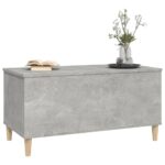 Table basse Gris béton 90x44,5x45 cm Bois d'ingénierie – Image 2