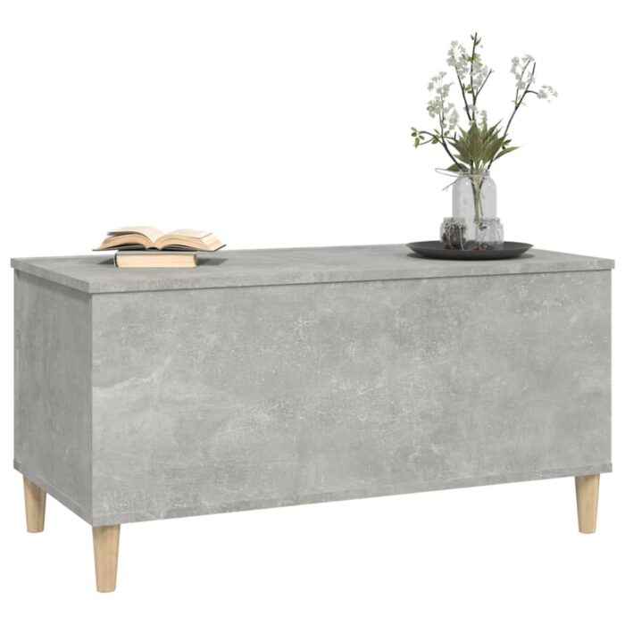 Table basse Gris béton 90x44,5x45 cm Bois d'ingénierie – Image 2