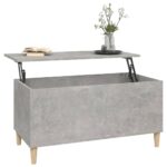 Table basse Gris béton 90x44,5x45 cm Bois d'ingénierie – Image 3
