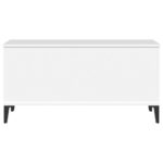 Table basse Blanc 90x44,5x45 cm Bois d'ingénierie – Image 5