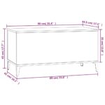 Table basse Blanc 90x44,5x45 cm Bois d'ingénierie – Image 8