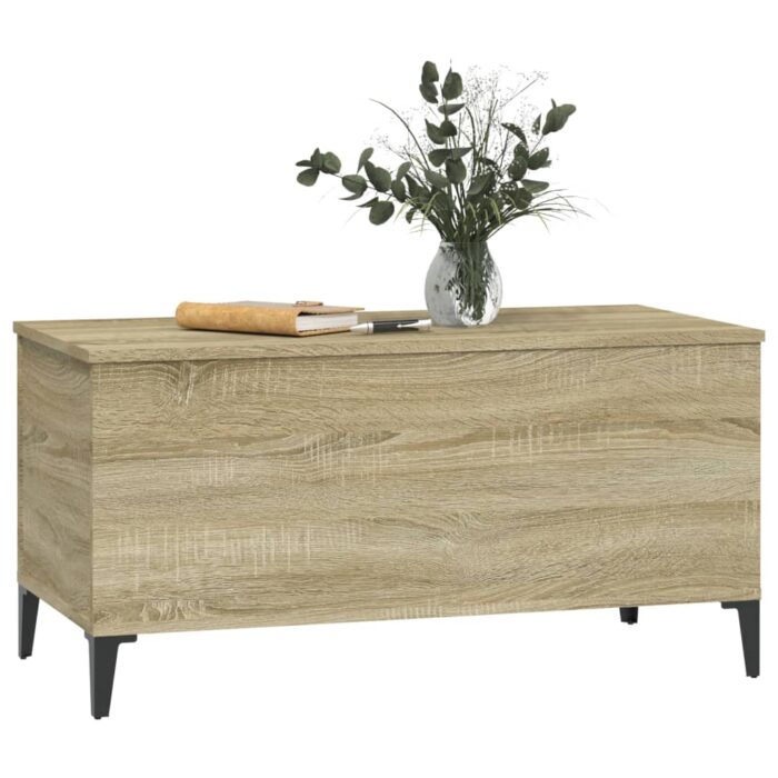 Table basse Chêne sonoma 90x44,5x45 cm Bois d'ingénierie – Image 2