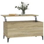 Table basse Chêne sonoma 90x44,5x45 cm Bois d'ingénierie – Image 3