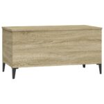 Table basse Chêne sonoma 90x44,5x45 cm Bois d'ingénierie – Image 4