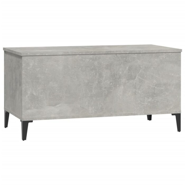 Table basse Gris béton 90x44,5x45 cm Bois d'ingénierie – Image 4