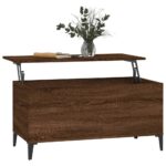 Table basse Chêne marron 90x44,5x45 cm Bois d'ingénierie – Image 3
