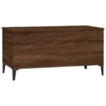Table basse Chêne marron 90x44,5x45 cm Bois d'ingénierie – Image 4
