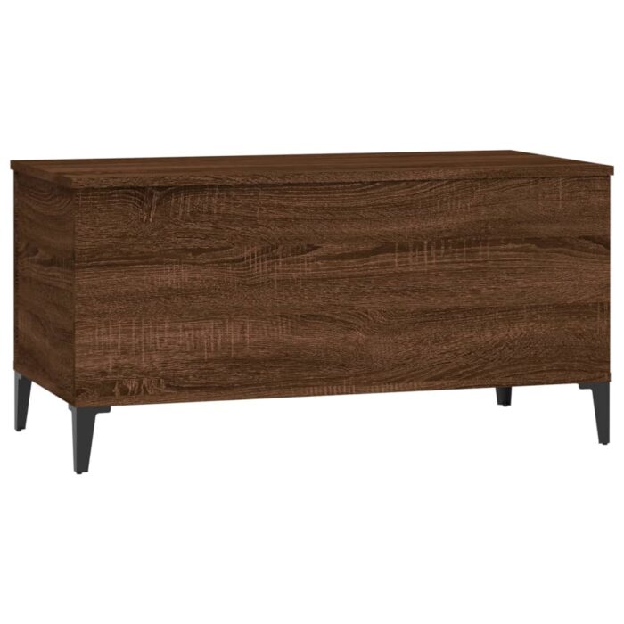 Table basse Chêne marron 90x44,5x45 cm Bois d'ingénierie – Image 4